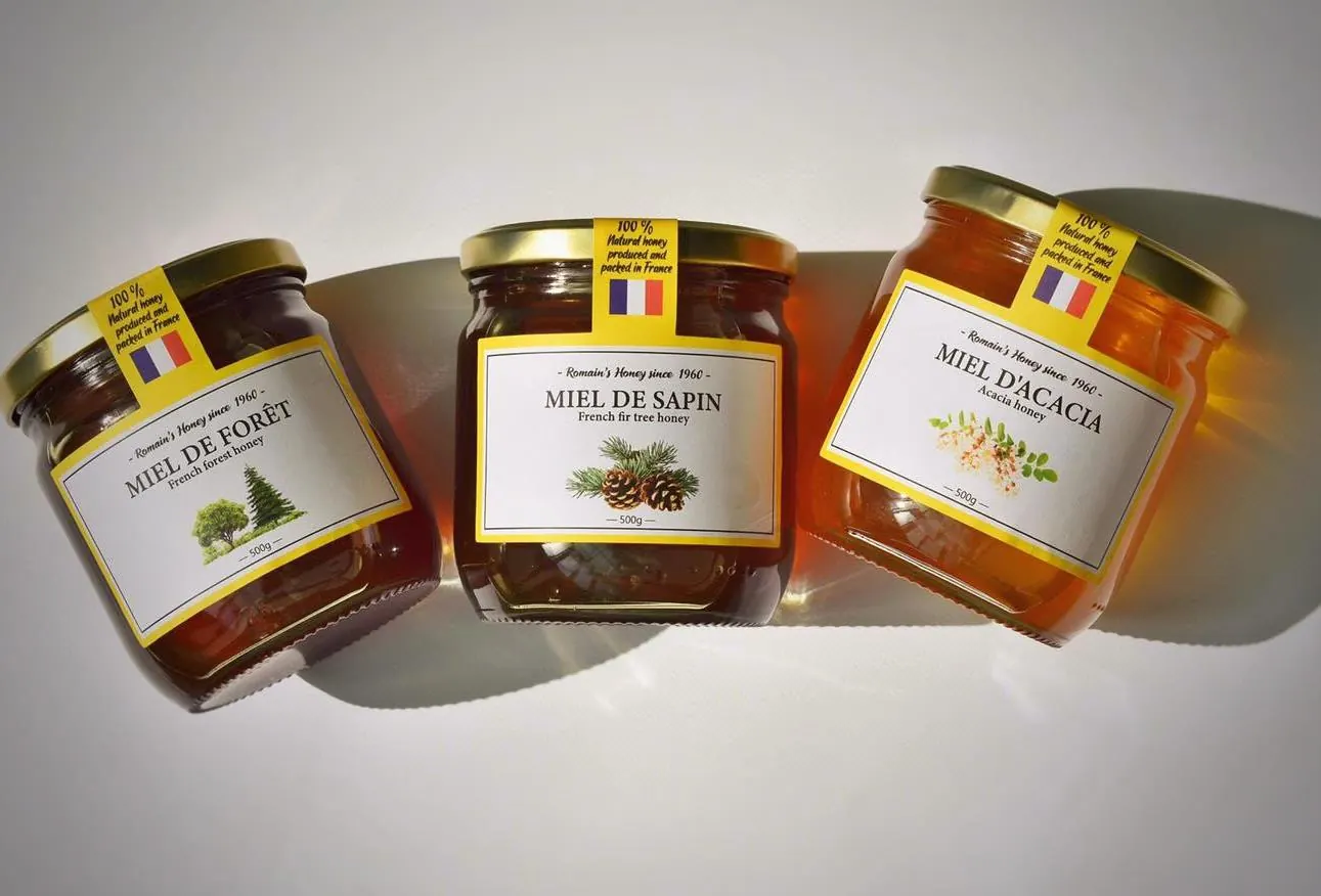 Romain’s Honey 森林、冷杉、金合歡蜂蜜三罐